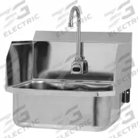 SANI-LAV Hand Sink: 1 Stations, 7 in Bowl Dp, 17 in Bowl Lg, 14 in Bowl Wd, Faucet Included, 18 ga (MPN ES2-507L). Key specifications — Includes Side Splash: Side Splash Included; Series: Stainless Steel Hand Wash Sink; Brand: SANI-LAV; Power Source: AC Powered.