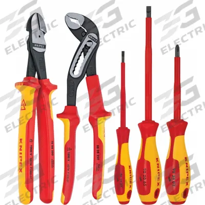 KNIPEX Insulated Tool Kit: Insulated, 5 Total Pcs - Tool Only Sets