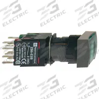 SCHNEIDER Illuminated Push Button: Illuminated, Flush Profile, Non-Metallic, 16 mm, 1NO (MPN XB6DF3B1B). Key specifications — Brand: SCHNEIDER; Action: Maintained; Series: XB6; Terminal Connection: Quick Connect; Push Button Material Type: Non-Metallic.