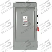 SIEMENS Safety Switch: Fusible, 200 A, Three Phase, 240V AC, Galvanized Steel, Indoor (MPN HF324J). Key specifications — Brand: SIEMENS.