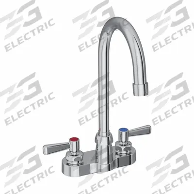 ELKAY Handle-Operated Faucet: Elkay, Brass, Centerset, Deck, 2 Mounting Holes - Centerset Kitchen Faucets
