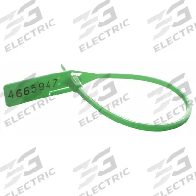 CORTECH Pull-Tight Locking Seal: Cinch-Up, 7 in Lg, Polypropylene, Green - Evidence Bags