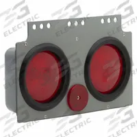 GROTE Stop/Turn/Tail Light: Incandescent, Stop Light, Red, Rectangular, 7 3/4 in Overall Ht, Screw (MPN 51022). Key specifications — Standards: FMVSS 108; Electrical Connection: Male/Female Bullets; Brand: GROTE; Installation Type: Permanent; Lens Color: Red; Mount Type: Screw; Lighting Technology: Incandescent; Light Type: Stop Light.