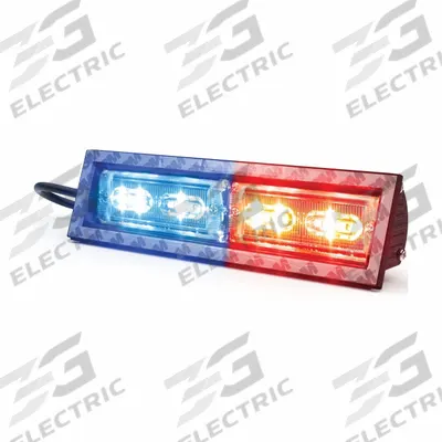CODE 3 Warning Light: Emergency Vehicle Beacon, Blue/Red/White, 9.6 W Watt - Emergency Vehicle Beacons
