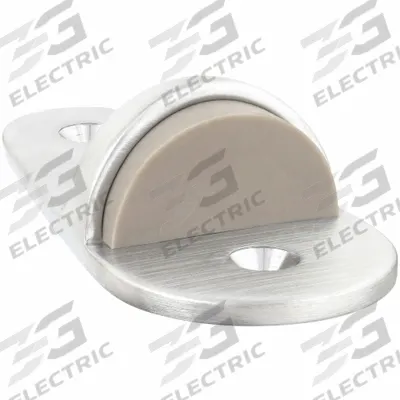 ROCKWOOD Dome Door Stop: Floor - Mounted, 4 in Lg, 1 7/8 in Wd, 1 1/8 in Overall Ht - Standard Door Stops