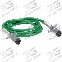 VELVAC Cord: 7-Way, Plastic, 0 ga_6 ga_8 ga Wire Gauge, Dolly ABS/Vehicle and Trailer, Spring Guard (MPN 590165)