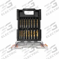 HOLEMAKER TECHNOLOGY Drill Bit Set: 16 Pc, 6 mm to 22 mm, 135° TurboTip Point, TiN-Coated HSS (MPN 209015-SET16). Key specifications