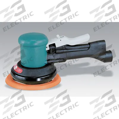 DYNABRADE Air Orbital Sander: 6 in Disc, Pressure Sensitive Adhesive, 3/16 in Orbit - Central Vacuum Random Orbital Sanders