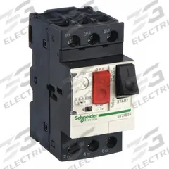 SCHNEIDER Manual Motor Starter: Non-Reversing, 3 Poles, 0.63 A, Thermal Protection, Push Button (MPN GV2ME04). Key specifications — Maximum Voltage Rating: 690V AC; Brand: SCHNEIDER; Thermal Units Required: None (Starter Includes Integrated Thermal Units); Frame Size (Width): 45mm.