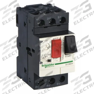 SCHNEIDER Manual Motor Starter: Non-Reversing, 3 Poles, 0.63 A, Thermal Protection - Non-Reversing Starters with Thermal Overloads