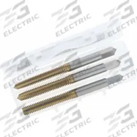 CLEVELAND Tap Kit: 3/8"-16 UNC, H3 / 3B, 4 Flute, TiN Coated High Speed Steel (MPN C84247). Key specifications — attr1300563: One Each Taper, Plug, and Bottoming.