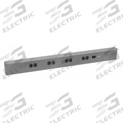 TENNSCO Power Outlet: 42 in Overall Wd, 4 in Overall Dp, Steel, Gray (MPN WOP-42-WK-1). Key specifications — Operating Voltage: 115 V; Product Type: Powerstrip; Color: Gray.