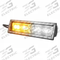 CODE 3 Warning Light: Emergency Vehicle Beacon, Amber/White, 9.6 W Watt, Clear, SAE J845 Class 1 (MPN CD3974AW). Key specifications — Brand: CODE 3; Lens Color: Clear; Number of Flash Patterns: 69; Installation Type: Permanent; Operating Voltage: 12-24V.