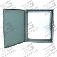 HAMMOND Electrical Enclosure: Steel, 36 in x 30 in x 12 in, NEMA 12/13/3R/4, w/Panel, Solid Cover (MPN 1418N4M12). Key specifications — Closure Method: Clamps; Brand: HAMMOND; Knockouts: Not Included.