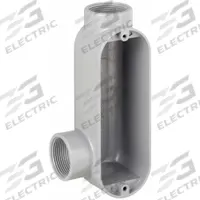 Conduit Outlet Body: Aluminum, 1 1/4 in Trade Size, LL Body, 30.8 cu in Body Capacity, Threaded Hub (MPN LL125). Key specifications — Finish: Powder Coated; For Use With: IMC; Brand: RACO; Hub Style: Threaded.