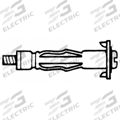 APPROVED VENDOR Wall Anchor: 2 1/2 in Overall Lg, 1/8" Thread Size, Steel, Zinc Plated - Removable Sleeve Anchors