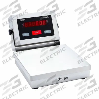DORAN Industrial Bench Scale: 15 in x 15 in, IP69K, Corded Remote - Bench Scales with Remote Indicator