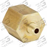 PARKER Metal Pipe Straight: Straight, Brass, 1/8 in x 1/2 in, 3,200 psi, 1 1/2 in Lg (MPN 1/2 X 1/8 FG-B). Key specifications — Maximum Operating Pressure: 3,200 psi.