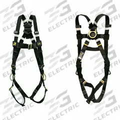 MILLER BY PIP Miller Full Body Harness Welding: Hot Work, 420 lb Wt Capacity, Crossover Harness, 2XL (MPN H5WS2S3). Key specifications — Manufacturer Part Number: H5WS2S3; Brand: MILLER BY PIP; Safety Features: Heat-Resistant; D-Ring Locations: Back; Harness App: Welding; Harness Color: Black; Includes Padding: No; Industry: Welding.