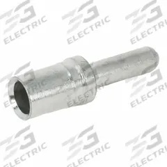 VE Crimp Contact: Power Sure-Seal, Male, 4 AWG, Crimp, Silver, Copper Alloy, 85 A Current Rating (MPN 030-2245-002). Key specifications — Connection Type: Crimp; Product Packaging Form: Loose Contact; Brand: SURE-SEAL CONNECTIONS; Pole Material: Copper Alloy; Wire Size: 4 AWG; Compatible with Series: Power Sure-Seal; Contact Gender: Male; Plating Material: Silver.