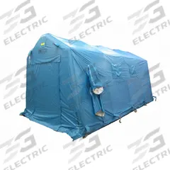 FSI Canopy Tent: 21 ft Overall Lg, 11 ft Overall Wd, 9 ft Overall Ht, HD PVC/Nylon, Blue, Polyester (MPN DAT3060). Key specifications — attr1055387: Repair Kit; attr1055401: Canopy Tent; attr1055372: FSI.