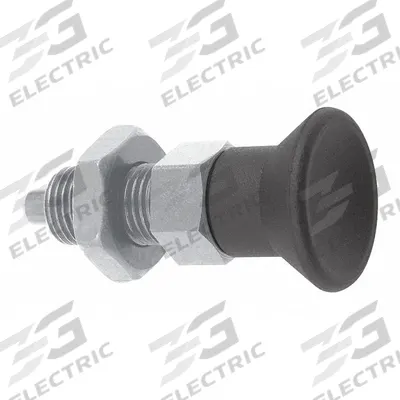 KIPP Indexing Plunger: Nonlocking, SS, 1/2"-13 Thread - Nonlocking Pull-Knob Indexing Plungers with Jam Nut