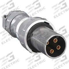 HUBBELL Pin and Sleeve Plug: Gray, 250V DC/600V AC, Three Phase, 100 A, 3 Pole, 4 Wire (MPN VP10487). Key specifications — Brand: HUBBELL.