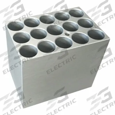 BENCHMARK SCIENTIFIC Block for Tubes: Aluminum, 1 7/8 in Overall Wd, 2 3/4 in Overall Lg - Dry Bath Blocks