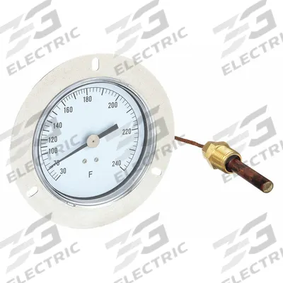 APPROVED VENDOR Analog Panel Mount Thermometer: 30°F to 240°F, ±1°F Scale Division - General Purpose Panel Mount Dial Thermometers