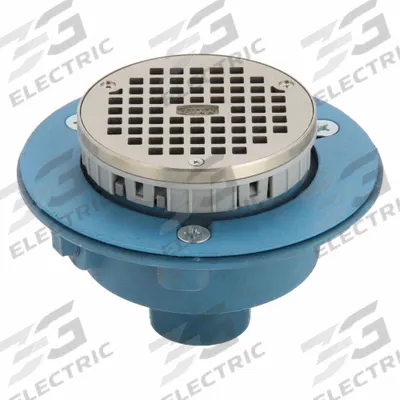 ZURN Floor Drain: 5 in Overall Dia, 2 in Nominal Pipe Size, Cast Iron, Nickel Bronze - General Purpose Floor Drains