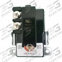 APPROVED VENDOR Thermostat SPST: Mfr Part # 6XZV1, 90°F to 150°F, 3,000 W @ 120V/6,000 W @ 240V. Key specifications — Throw: Single Throw; Wattage @ Voltage: 6,000 W @ 240V; Manufacturer Part Number: 6XZV1.