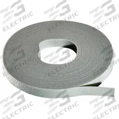 RIP-TIE Hook-and-Loop Cable Tie Roll: 15 ft Lg, 0.75 in Wd, 50 lb Tensile Strength, Gray (MPN W-15-MRL-GY). Key specifications — Color: Gray; Material: Polyethylene; Brand: RIP-TIE.
