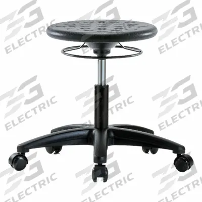 APPROVED VENDOR Stool: Polyurethane, Ht Range 15 1/2 in to 20 1/2 in, 13 in Seat Wd, 13 in Seat Dp - Polyurethane Lab Stools