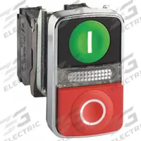 SCHNEIDER ELECTRIC Illuminated Push Button: 2 Buttons, 22 mm, 1NO/1NC, Metallic, Full Volt, LED (MPN XB4BW73731M5). Key specifications — AC Contact Rating: 1.5 A @ 480 V; Action: Momentary/Momentary; DC Contact Rating: 0.55 A @ 125 V; Legend: I/O; Operator Illumination: Illuminated; Product Type: Push Button Operators; Series: XB4; Manufacturer Part Number: XB4BW73731M5.