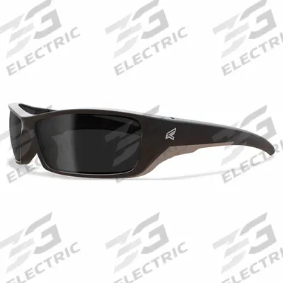 EDGE EYEWEAR Safety Glasses: Smoke Lens, Full-Frame, Metal Detectable, Black Frame - Padded Comfort-Fit Safety Glasses