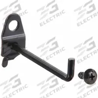 APPROVED VENDOR Single Rod Pegboard Hook: 1/4 in Peg Hole, For 1 in Pegboard Hole Spacing, 10 PK (MPN 5TPG1). Key specifications — Color: Black; Locking System: Screw-In; Mounting Type: Surface; Accessory Type: 90-Degree Single Hook; Brand: APPROVED VENDOR.
