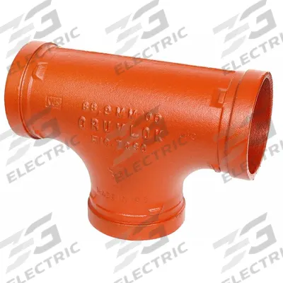 GRUVLOK Metal Pipe Tee: Tee, 12 in x 12 in, EPDM Seal, Ductile Iron, Grooved x Grooved - Grooved Pipe Fittings
