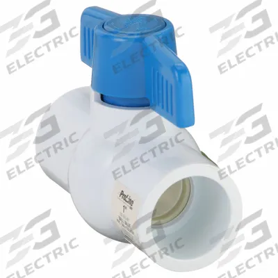 APPROVED VENDOR Manual Two-Way Ball Valve: 1 in, PVC, Straight, Socket x Socket - PVC Ball Valves