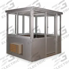 Assembled Guard Building: 8 ft x 8 ft x 8 ft, A/C Unit Included, 8 Windows (MPN 9696SLHVAC). Key specifications — Brand: PORTA-KING.
