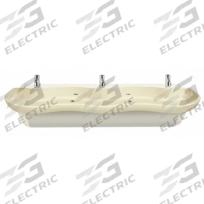 SLOAN Bathroom Sink System: ELS, Khaki, SloanStone, Sensor, 76 in Overall Lg - Three-Station Wall-Mounted Bathroom Sinks with Faucets