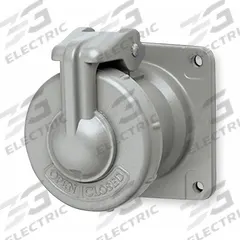 HUBBELL Pin and Sleeve Receptacle: Gray, 250V DC/600V AC, Single Phase, 60 A, 2 Pole, 2 Wire (MPN VR632). Key specifications — Brand: HUBBELL.