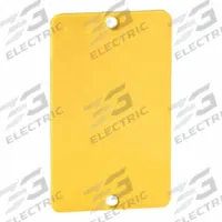LEVITON Coverplate: Portable Outlet Box Cover, Outlet Boxes, 1 Gangs, Yellow, 3 5/8 in Overall Ht (MPN 3054-Y). Key specifications — Color: Yellow; Brand: LEVITON.