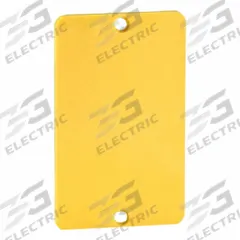 LEVITON Coverplate: Portable Outlet Box Cover, Outlet Boxes, 1 Gangs, Yellow, 3 5/8 in Overall Ht (MPN 3054-Y). Key specifications — Color: Yellow; Brand: LEVITON.