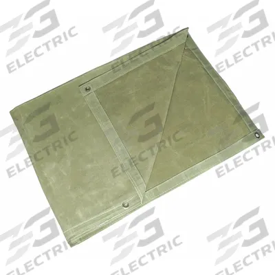APPROVED VENDOR Tarp: 19.5 ft Lg, 19.5 ft Wd, Heavy Duty, 20 mil, Cotton Canvas, Green - Canvas Tarps