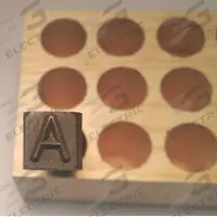 YOUNG BROS. STAMP WORKS Hand Stamp Character: A, 5/16 in Character Ht, 3 in Shank Lg, Steel (MPN YOU-07273-A). Key specifications — Material: Steel; Brand: YOUNG BROS. STAMP WORKS; Characters Included: A.