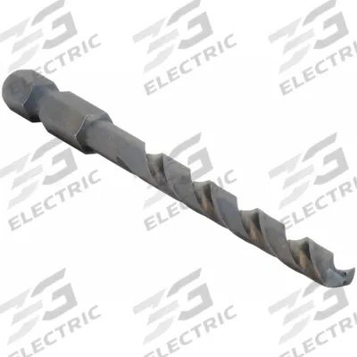 BOSCH Hex Shank Drill Bit: 3/16", 135° Split Point, Black Oxide HSS - Bosch Impact Tough Drill Bits