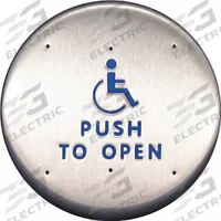 BEST Exit Push Button: Black, Black, Black (MPN CL2216 HANDICAP LOGO PUSH TO OPEN TEXT). Key specifications — Color: Black; Product Type: Exit Push Button; ADA Compliant: No; Brand: BEST.