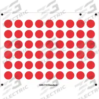 ACCUFORMNMC Gauge Marking Labels: Red, Polyester, 54 PK (MPN GML110RD). Key specifications — Label Color: Red; Label Material: Polyester.