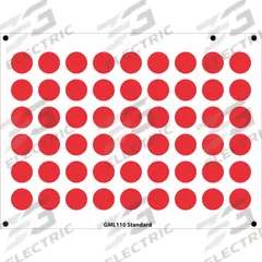 ACCUFORMNMC Gauge Marking Labels: Red, Polyester, 54 PK (MPN GML110RD). Key specifications — Label Color: Red; Label Material: Polyester.