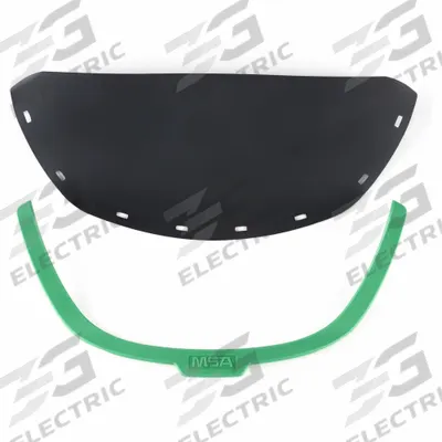 MSA Frame Debris Control Replacement: EPDM Rubber/Polycarbonate, Black - Debris Guards for Hard Hat & Helmet Face Shields